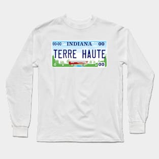 Terre Haute License Plate Long Sleeve T-Shirt